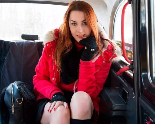 Cute Redhead striptease and fuck