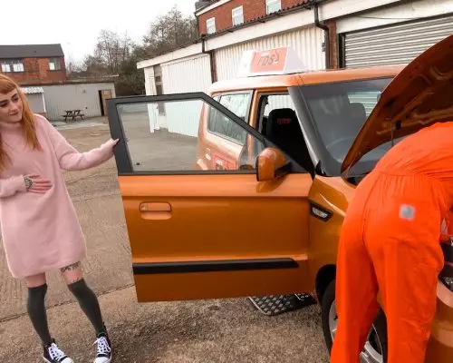 Minx squirts on mechanics big cock