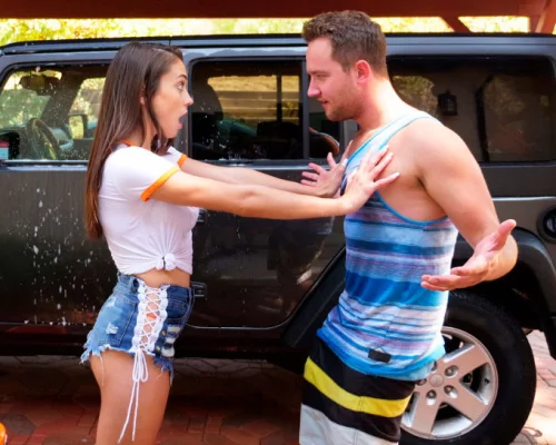 Step Bro Hoses Down Big Titty Step Sister