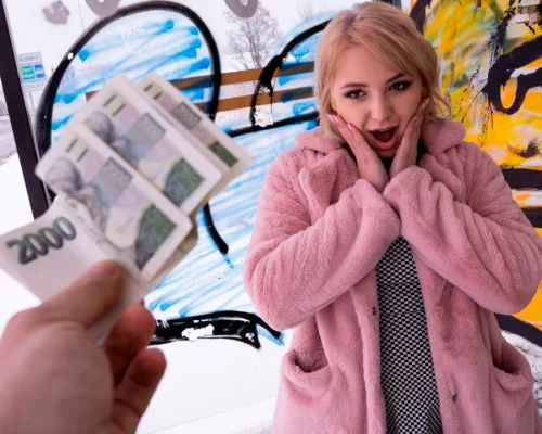 Blonde Student Fucked in Basement