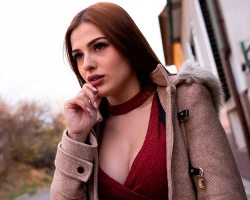 Italian Redhead in Red Panties