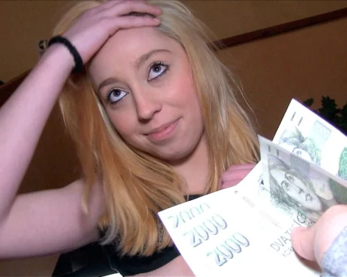 Innocent Teen Bends Over for Cash