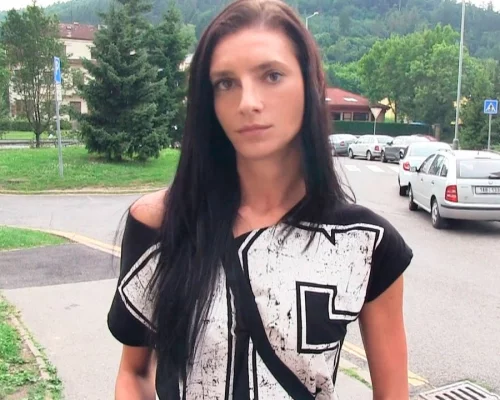 Skinny Brunette is Not Shy