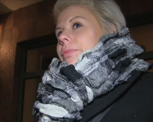 Short Haired Woman Gets A Special Offer For Stranger's Cock