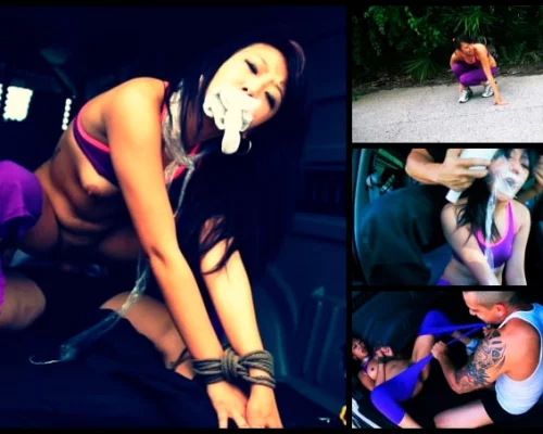 Miko Dai's Running Injury Turns into Outdoor Rope Bondage, Deepthroat BJ, Rough Sex