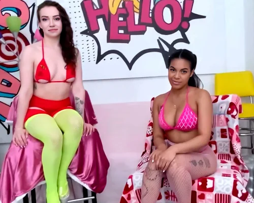 Maya and Hazel Swap Spit