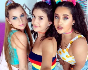 Melody, Natalie And Sofia Put Their Mouths To Work