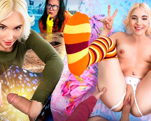 Sneaky Sex My Dick In a Box Prank Got Me Laid! (Amber Maddie Family Stokes Debut)